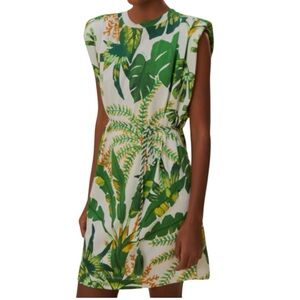 FARM Rio Green Tropical Mini Dress
